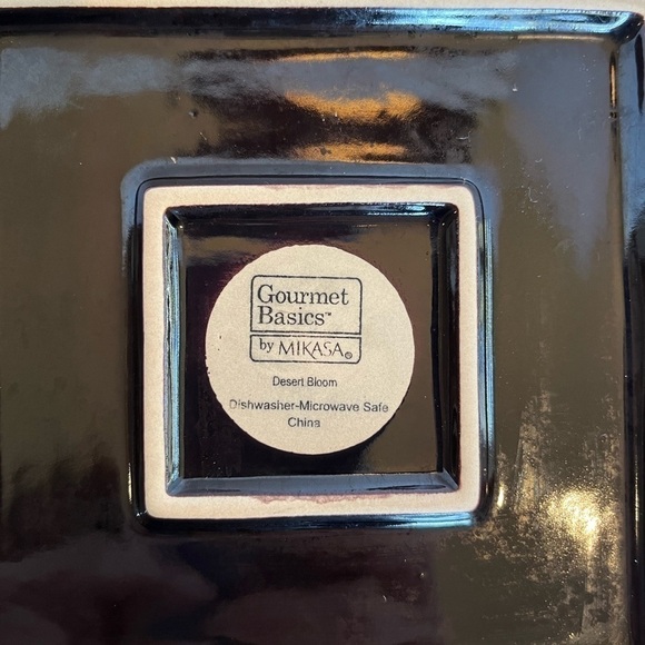 Mikasa Gourmet Basics Large Square Plate in Desert Bloom pattern. - Picture 11 of 11